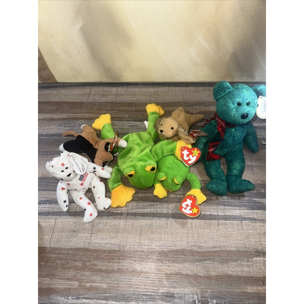 lot of 1990s beanie babies & Teenie Beanies
